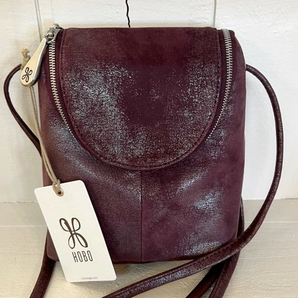 Bags Nwt New Hobo Fern Crossbody Purse Plum Graphite Poshmark